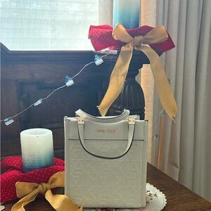 Anne Klein White Embossed Tote